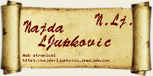 Najda LJupković vizit kartica